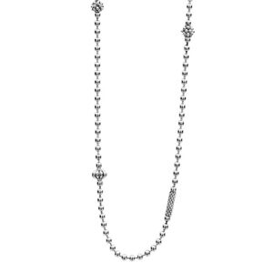 Lagos Caviar Icon Sterling Silver Caviar Beaded Necklace